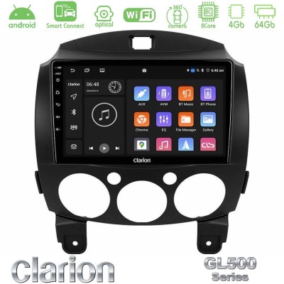 Clarion GL500 Series 8Core Android ClarionOS 4+64GB  Mazda 2 2008-2014 Navigation Multimedia Tablet 9