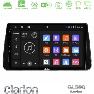 Clarion GL500 Series 8Core Android ClarionOS 4+64GB  Nissan Micra K14 Navigation Multimedia Tablet 9