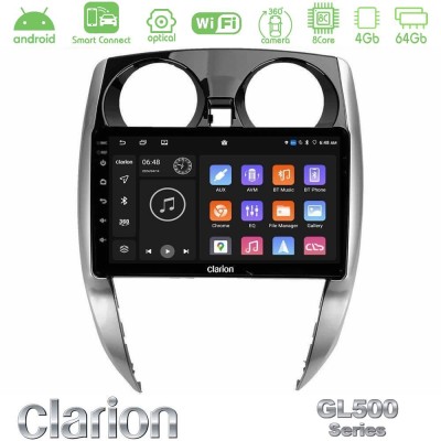 Clarion GL500 Series 8Core Android ClarionOS 4+64GB  Nissan Note 2013-2018 Navigation Multimedia Tablet 10