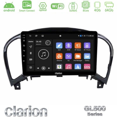 Clarion GL500 Series 8Core Android ClarionOS 4+64GB  Nissan Juke Navigation Multimedia Tablet 9
