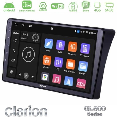 Clarion GL500 Series 8Core Android ClarionOS 4+64GB  Nissan Navara D40 Navigation Multimedia Tablet 9