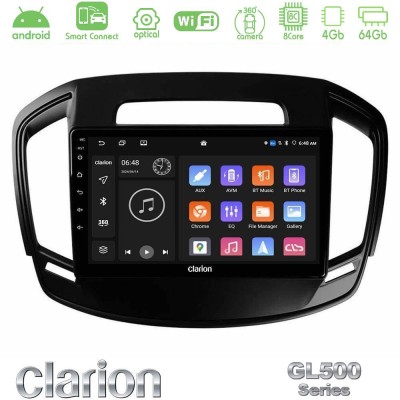 Clarion GL500 Series 8Core Android ClarionOS 4+64GB  Opel Insignia 2014-2017 Navigation Multimedia Tablet 9