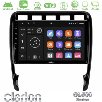 Clarion GL500 Series 8Core Android ClarionOS 4+64GB  Porsche Cayenne 2003-2010 Navigation Multimedia Tablet 9