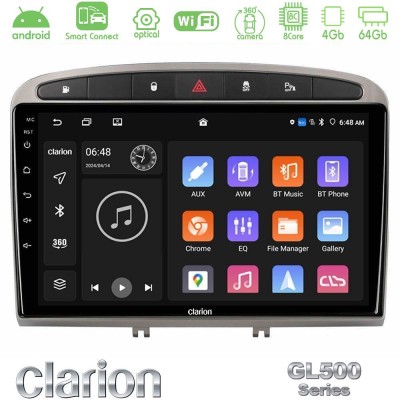Clarion GL500 Series 8Core Android ClarionOS 4+64GB  Peugeot 308/RCZ Navigation Multimedia Tablet 9
