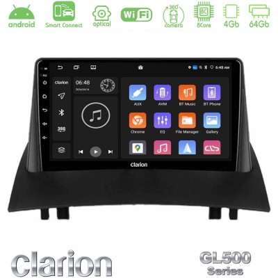 Clarion GL500 Series 8Core Android ClarionOS 4+64GB  Renault Megane 2 2002-2008 Navigation Multimedia Tablet 9