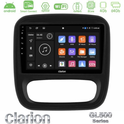 Clarion GL500 Series 8Core Android ClarionOS 4+64GB  Renault/Nissan/Opel/Fiat Navigation Multimedia Tablet 9