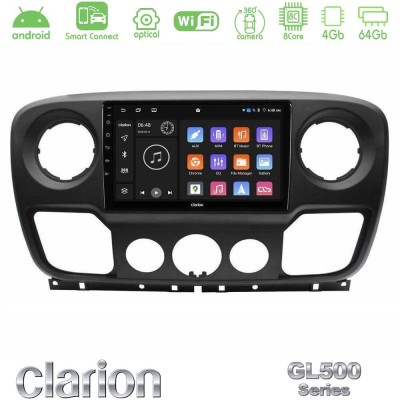 Clarion GL500 Series 8Core Android ClarionOS 4+64GB Renault/Nissan/Opel Navigation Multimedia Tablet 10