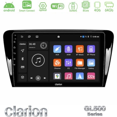 Clarion GL500 Series 8Core Android ClarionOS 4+64GB  Skoda Octavia 7 Navigation Multimedia Tablet 10