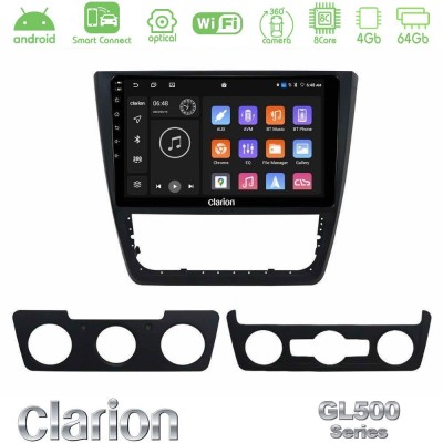 Clarion GL500 Series 8Core Android ClarionOS 4+64GB  Skoda Yeti 2009-> Navigation Multimedia Tablet 10