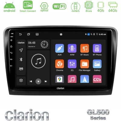 Clarion GL500 Series 8Core Android ClarionOS 4+64GB  Skoda Superb 2008-2015 Navigation Multimedia Tablet 10