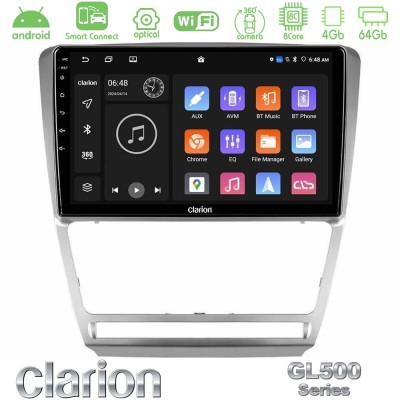 Clarion GL500 Series 8Core Android ClarionOS 4+64GB  Skoda Octavia 5 Navigation Multimedia Tablet 10