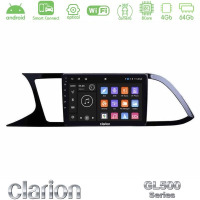 Clarion GL500 Series 8Core Android ClarionOS 4+64GB  Seat Leon 2013 – 2019 Navigation Multimedia Tablet 9