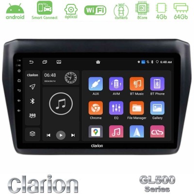 Clarion GL500 Series 8Core Android ClarionOS 4+64GB  Suzuki Swift 2017-2023 Navigation Multimedia Tablet 9