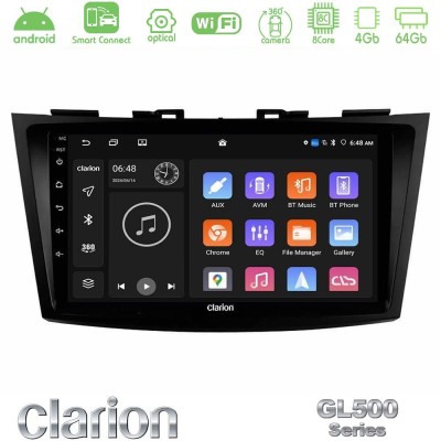 Clarion GL500 Series 8Core Android ClarionOS 4+64GB  Suzuki Swift 2011-2016 Navigation Multimedia Tablet 9