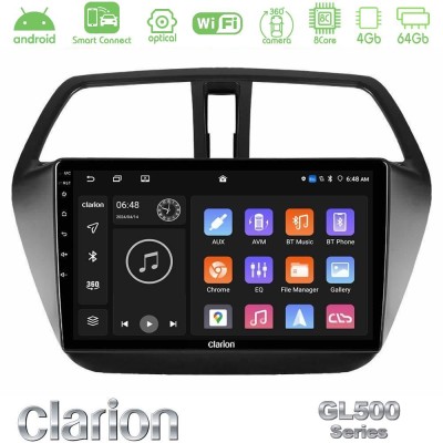 Clarion GL500 Series 8Core Android ClarionOS 4+64GB  Suzuki SX4 S-Cross Navigation Multimedia Tablet 9