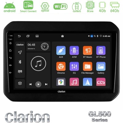Clarion GL500 Series 8Core Android ClarionOS 4+64GB  Suzuki Ignis Navigation Multimedia Tablet 9