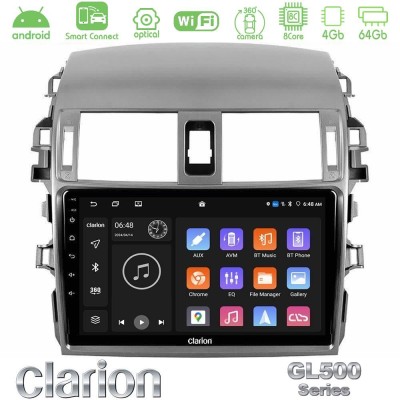 Clarion GL500 Series 8Core Android ClarionOS 4+64GB  Toyota Corolla 2008-2010 Navigation Multimedia Tablet 9