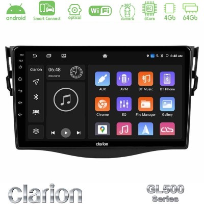 Clarion GL500 Series 8Core Android ClarionOS 4+64GB  Toyota RAV4 Navigation Multimedia Tablet 9