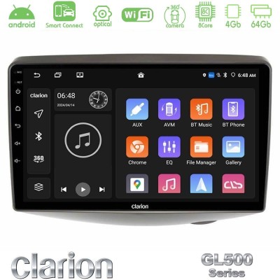 Clarion GL500 Series 8Core Android ClarionOS 4+64GB  Toyota Yaris 1999 - 2006 Navigation Multimedia Tablet 9