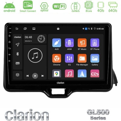 Clarion GL500 Series 8Core Android ClarionOS 4+64GB  Toyota Yaris 2020-> Navigation Multimedia Tablet 10