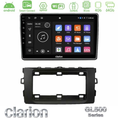 Clarion GL500 Series 8Core Android ClarionOS 4+64GB  Toyota Auris 2013-2016 Navigation Multimedia Tablet 10
