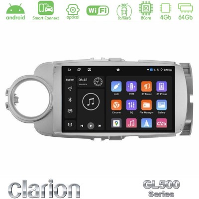Clarion GL500 Series 8Core Android ClarionOS 4+64GB  Toyota Yaris Navigation Multimedia Tablet 9