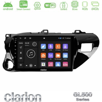Clarion GL500 Series 8Core Android ClarionOS 4+64GB  Toyota Hilux 2017-2021 Navigation Multimedia Tablet 10