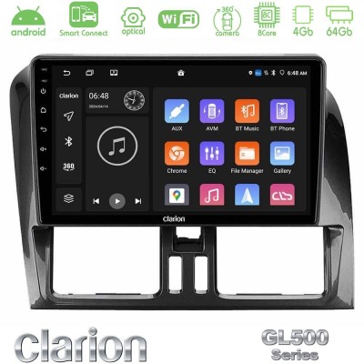 Clarion GL500 Series 8Core Android ClarionOS 4+64GB  Volvo XC60 2009-2012 Navigation Multimedia Tablet 9