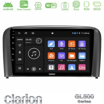 Clarion GL500 Series 8Core Android ClarionOS 4+64GB  Volvo S80 1998-2006 Navigation Multimedia Tablet 9