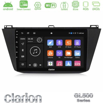 Clarion GL500 Series 8Core Android ClarionOS 4+64GB  Vw Tiguan 2016-2022 Navigation Multimedia Tablet 10