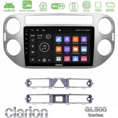 Clarion GL500 Series 8Core Android ClarionOS 4+64GB  VW Tiguan Navigation Multimedia Tablet 9