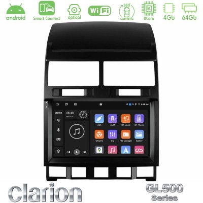 Clarion GL500 Series 8Core Android ClarionOS 4+64GB  VW Touareg 2002 – 2010 Navigation Multimedia Tablet 9