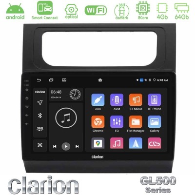 Clarion GL500 Series 8Core Android ClarionOS 4+64GB  VW Touran 2011-2015 Navigation Multimedia Tablet 10