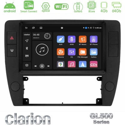 Clarion GL500 Series 8Core Android ClarionOS 4+64GB  VW Passat B5 2001-2005 Navigation Multimedia Tablet 9