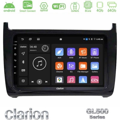 Clarion GL500 Series 8Core Android ClarionOS 4+64GB  Vw Polo Navigation Multimedia Tablet 9
