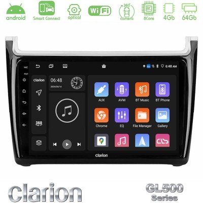 Clarion GL500 Series 8Core Android ClarionOS 4+64GB  Vw Polo Navigation Multimedia Tablet 9