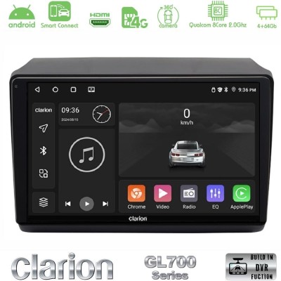 Clarion GL700 QUALCOMM Series 8Core Android ClarionOS 4+64GB Fiat Ducato/Citroen Jumper/Peugeot Navigation Multimedia Tablet 9