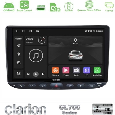 Clarion GL700 QUALCOMM Series 8Core Android ClarionOS 4+64GB Fiat Punto/ Evo Navigation Multimedia Tablet 9