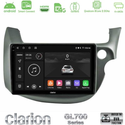 Clarion GL700 QUALCOMM Series 8Core Android ClarionOS 4+64GB Honda Jazz (Fit) 2009-2013 RHD Navigation Multimedia Tablet 10