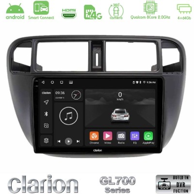 Clarion GL700 QUALCOMM Series 8Core Android ClarionOS 4+64GB Honda Civic 1995-2001 Navigation Multimedia Tablet 9