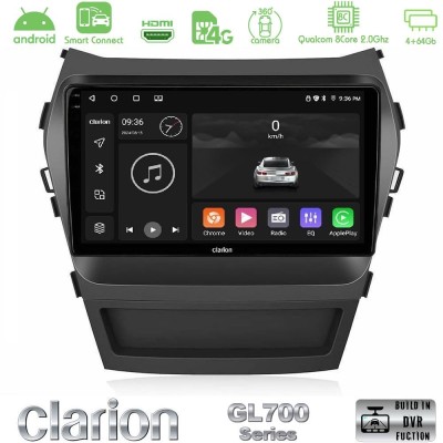 Clarion GL700 QUALCOMM Series 8Core Android ClarionOS 4+64GB Hyundai iX45 2012-2017 Navigation Multimedia Tablet 9