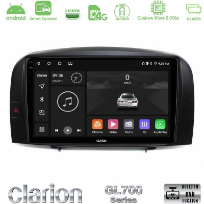 Clarion GL700 QUALCOMM Series 8Core Android ClarionOS 4+64GB Hyundai Sonata 2005-2009 Navigation Multimedia Tablet 10