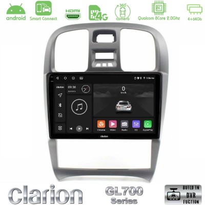 Clarion GL700 QUALCOMM Series 8Core Android ClarionOS 4+64GB Hyundai Sonata 2001-2005 Navigation Multimedia Tablet 9