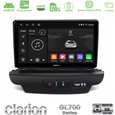Clarion GL700 QUALCOMM Series 8Core Android ClarionOS 4+64GB Kia Ceed 2018-2023 Navigation Multimedia Tablet 9