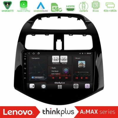 Lenovo Thinkplus A2MAX Series 8Core Android15 4+64GB  Chevrolet Spark 2009-2015 Navigation Multimedia Tablet 9