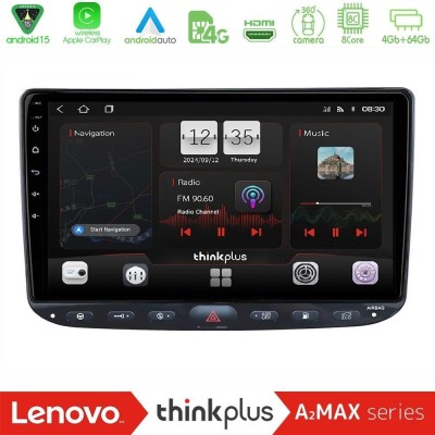 Lenovo Thinkplus A2MAX Series 8Core Android15 4+64GB Fiat Punto/ Evo Navigation Multimedia Tablet 9