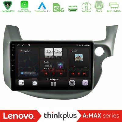 Lenovo Thinkplus A2MAX Series 8Core Android15 4+64GB Honda Jazz (Fit) 2009-2013 RHD Navigation Multimedia Tablet 10
