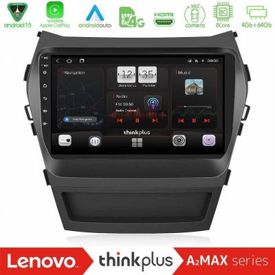 Lenovo Thinkplus A2MAX Series 8Core Android15 4+64GB Hyundai iX45 2012-2017 Navigation Multimedia Tablet 9