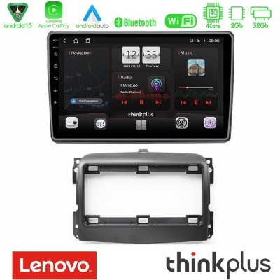 Lenovo Thinkplus Series 4Core Android15 2+32GB  Fiat 500L Navigation Multimedia Tablet 10