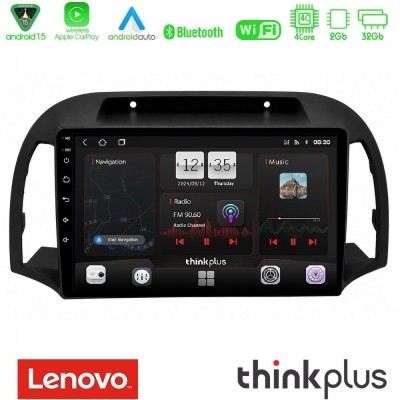 Lenovo Thinkplus Series 4Core Android15 2+32GB  Nissan Micra K12 2002-2010 Navigation Multimedia Tablet 9